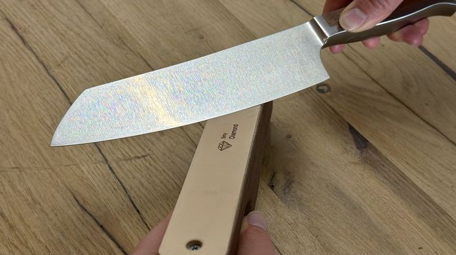 
                    sknife Schleifgerät mit Diamantleder mit 5 µ Diamant-infiltriertem Leder auch für Solinger Messer